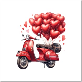 Valentine Vespa Posters and Art